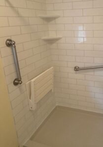 a shower sear installed for safety