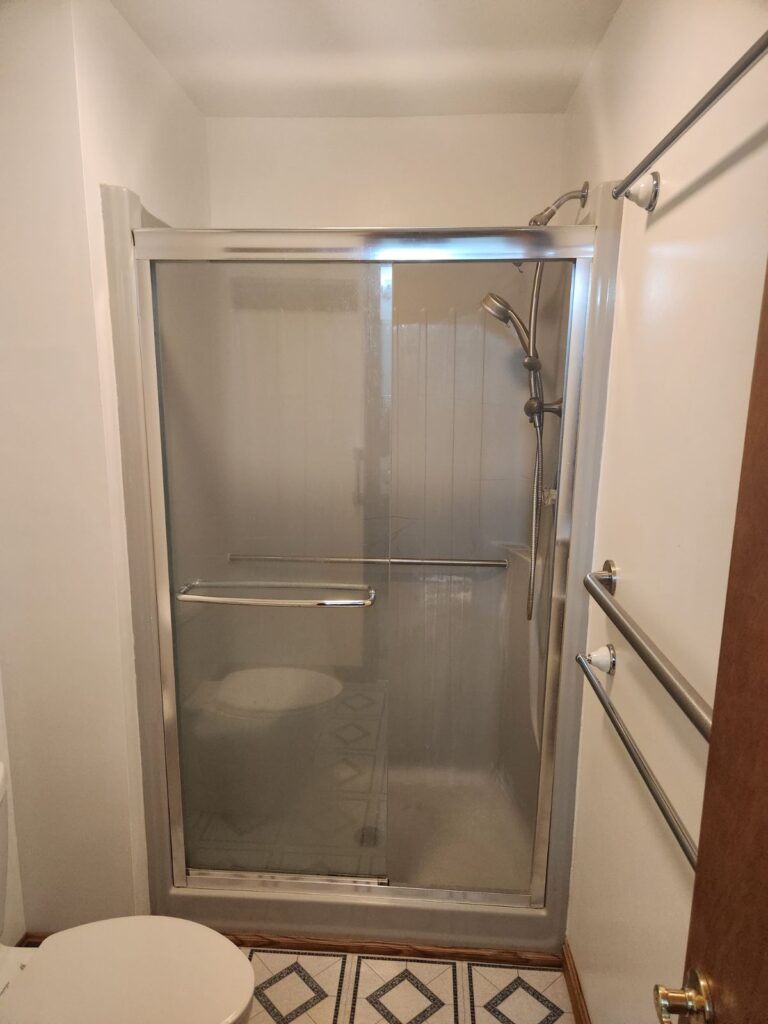 before shower remodel