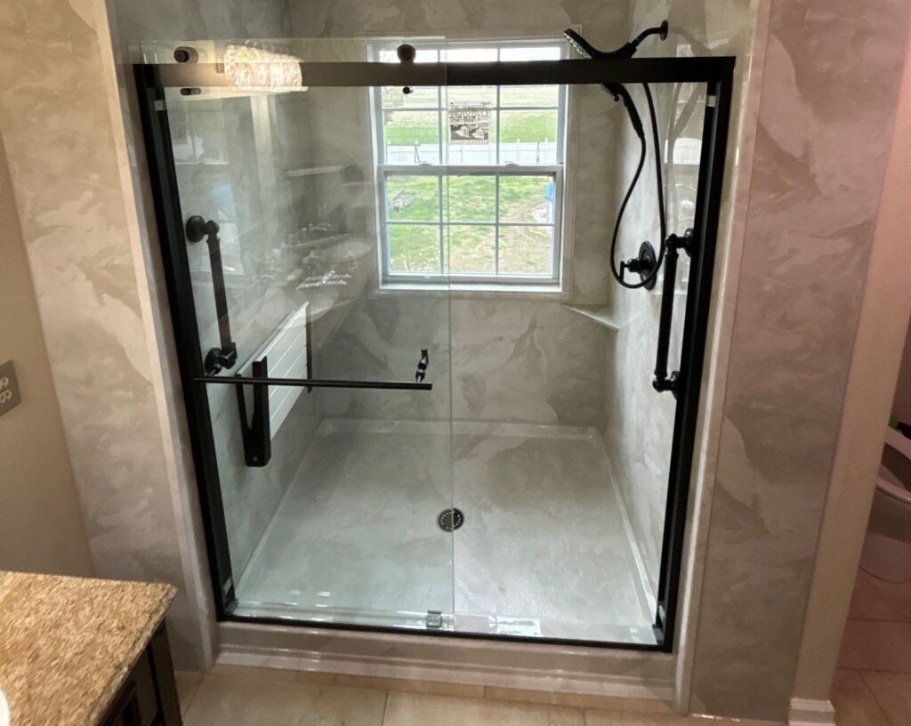 Elegant walk-in shower after premium bathroom remodeling in Sharptown, MD